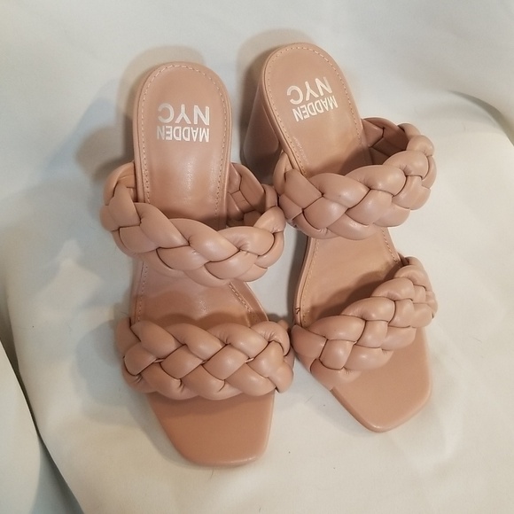 Steve Madden Shoes - Madden NYC braided backless sandal Blush Color NWoT womens size 8